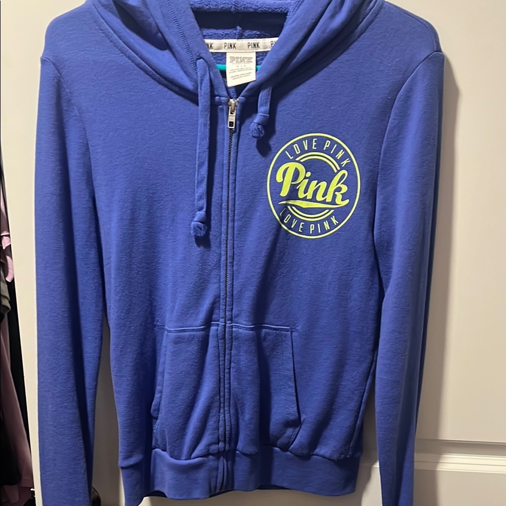 Blue Logo Zip Up Hoodie - Picture 4 of 8